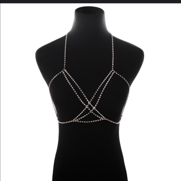 Crystal Rhinestone Bra Harness - Picture 3 of 5